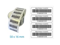 Etiquettes codes-barres, 50x16mm