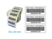 Etiquettes codes-barres, 50x20mm